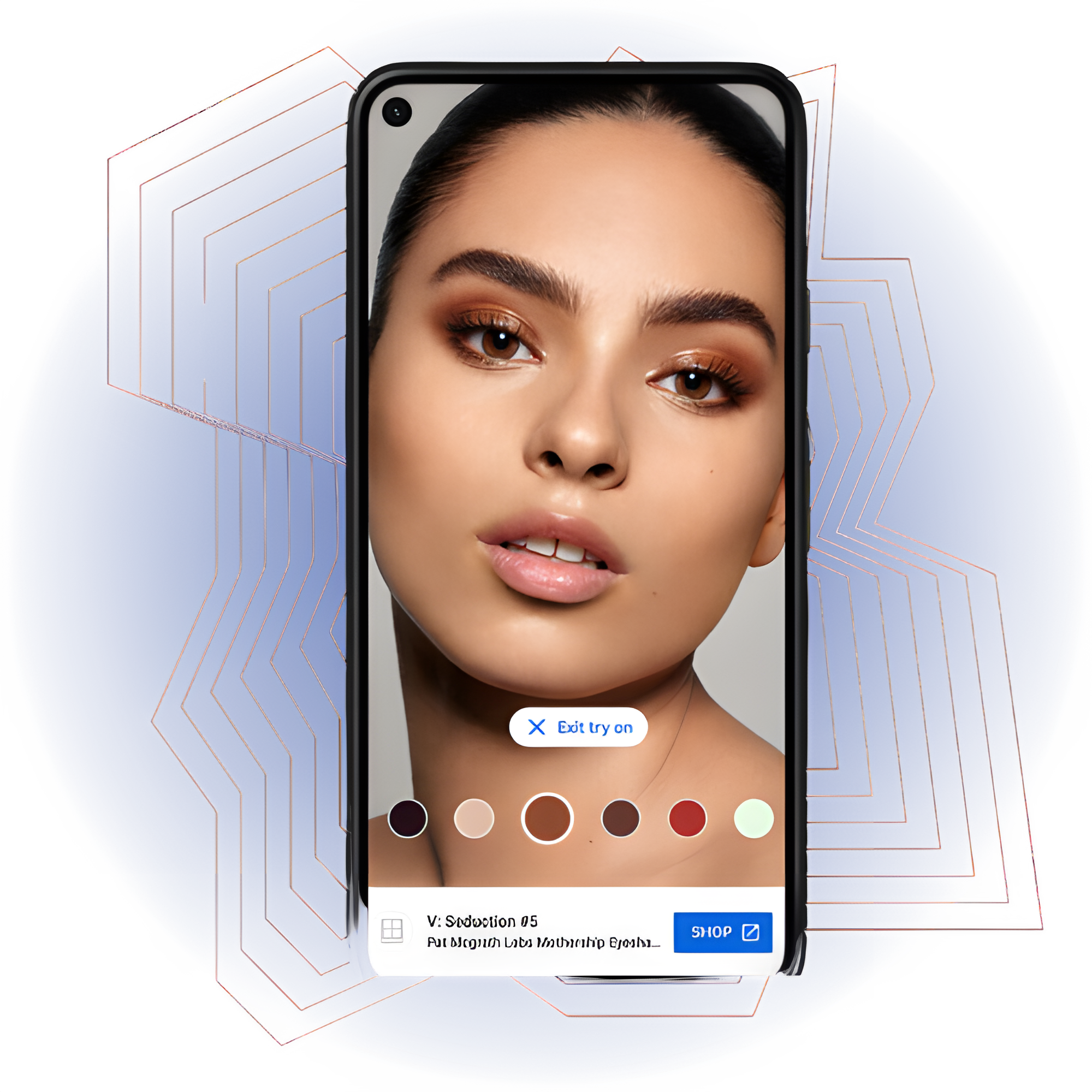 Different foundation swatches